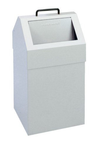 stumpf Feuerhemmender Wertstoffbehälter, 45 l, RAL7035 Lichtgrau, Deckel RAL7035 Lichtgrau