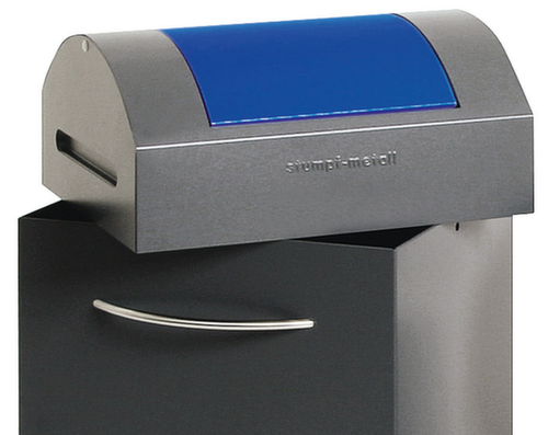 stumpf Wertstoffsammler TS 2000, 60 l, RAL7016 Anthrazitgrau, Deckel RAL5010 Enzianblau