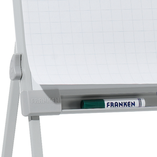 Franken Flipchart PRO Deluxe Standard mit 2 Papierhaltern, Höhe 1100 - 1880 mm