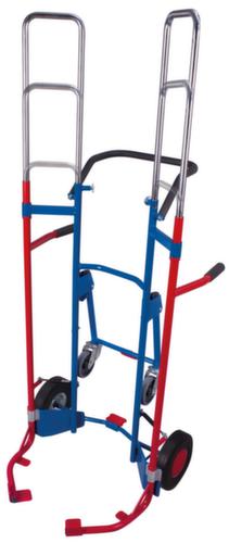 VARIOfit Reifenkarre mit Teleskopauszug, RAL5010 Enzianblau, Vollgummi-Bereifung