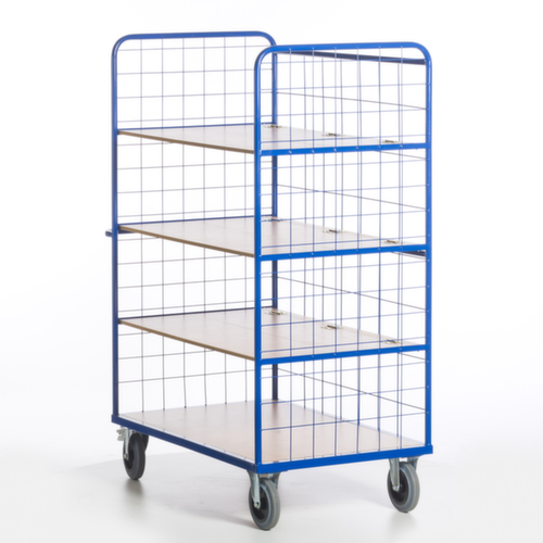 Rollcart Etagenwagen mit klappbaren Böden, Traglast 600 kg, 4 Etagen