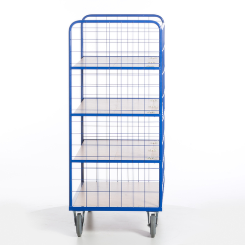 Rollcart Etagenwagen mit klappbaren Böden, Traglast 600 kg, 4 Etagen