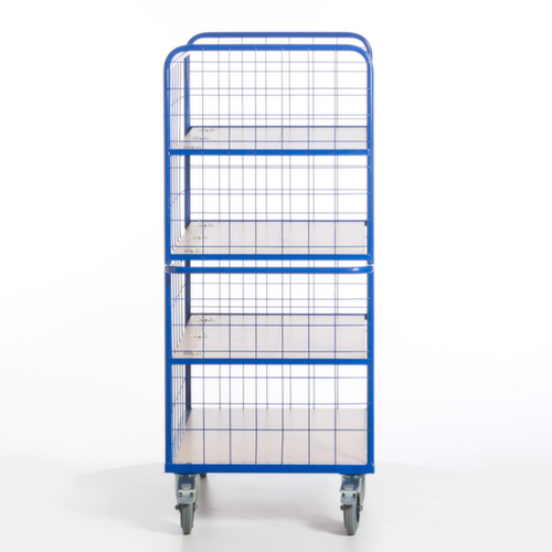 Rollcart Etagenwagen mit klappbaren Böden, Traglast 600 kg, 4 Etagen