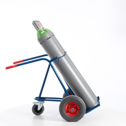 Rollcart Flaschenkarre mit Stützrad, für 2x40/50 l Flasche, Luft-Bereifung