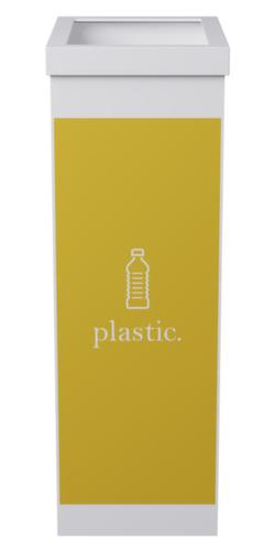 Paperflow Wertstoffsammler aus Polystyrol, 60 l, gelb/weiß