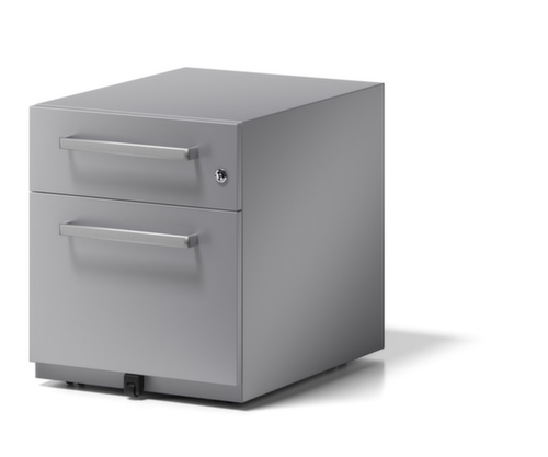 Bisley Rollcontainer Note mit HR-Auszug, 1 Schublade(n), silber/silber