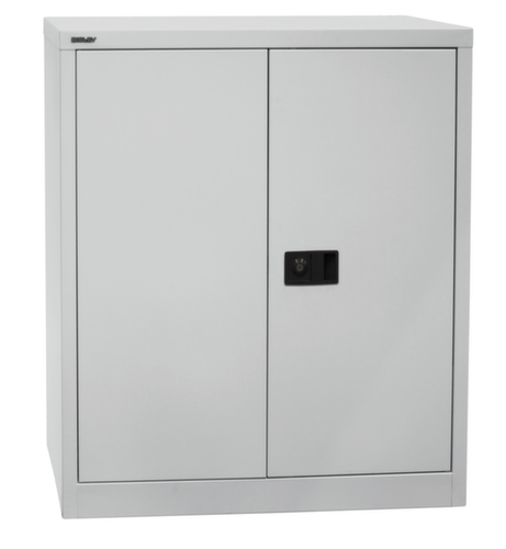 Bisley Aktenschrank Universal, 2 Ordnerhöhen, lichtgrau/oxfordblau