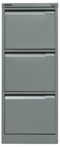 Bisley Hängeregistraturschrank, 3 Auszüge, silber/silber