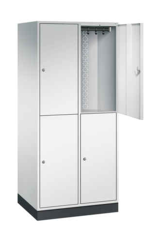 C+P Doppelstöckiger Großraum-Garderobenschrank Intro, Abteilbreite 360 mm