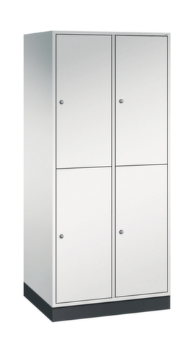 C+P Doppelstöckiger Großraum-Garderobenschrank Intro, Abteilbreite 360 mm