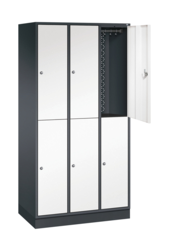 C+P Doppelstöckiger Garderobenschrank Intro, Abteilbreite 260 mm