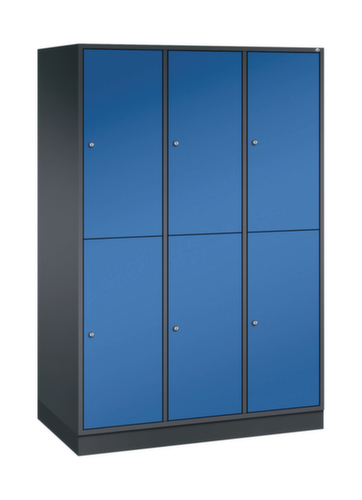 C+P Doppelstöckiger Großraum-Garderobenschrank Intro, Abteilbreite 360 mm