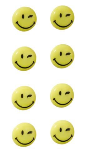 Franken Magnet "Happy", gelb, Ø 20 mm