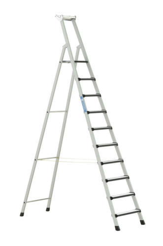 ZARGES Stehleiter Comfortstep S einseitig begehbar, 10 Riffelblechstufen mit Polster