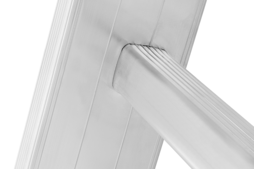 Hymer Dreiteilige Mehrzweck-Teleskopleiter SC 60, 3 x 10 rutschsicher profilierte Sprossen