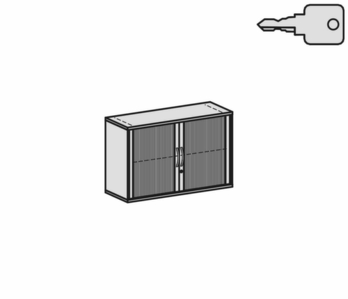 Gera Querrollladenschrank Pro, 2 Ordnerhöhen
