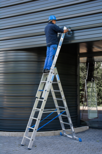 Krause Vielzweckleiter STABILO® Professional +S, 3 x 8 rutschsicher profilierte Sprossen und Stufen