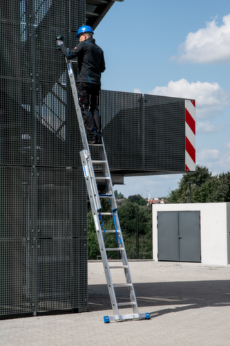 Krause Mehrzweckleiter STABILO® Professional +S mit Sprossen und Stufen, 2 x 9 rutschsicher profilierte Sprossen und Stufen