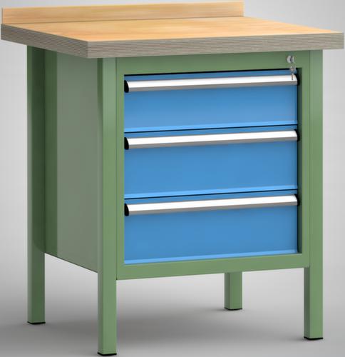 KLW Lutz Werkbank mit Multiplexplatte, 3 Schubladen