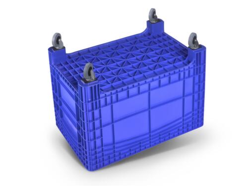 Großbehälter, Inhalt 535 l, blau, 4 Lenkrollen