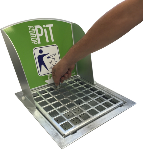 Bodenaschenbecher DropPit Classic mit Rückwandschild