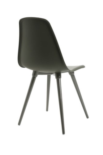 Topstar Besucherstuhl T2020 mit Sitzschale aus Kunststoff, Sitz grau, 4-Fußgestell