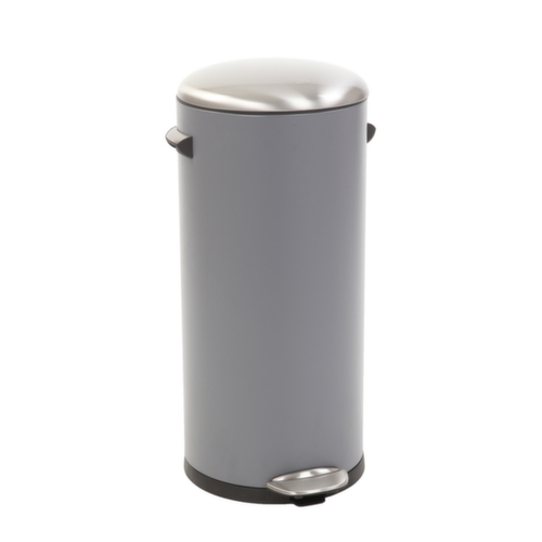 Tretabfallbehälter EKO Belle Deluxe mit Edelstahldeckel, 30 l, grau