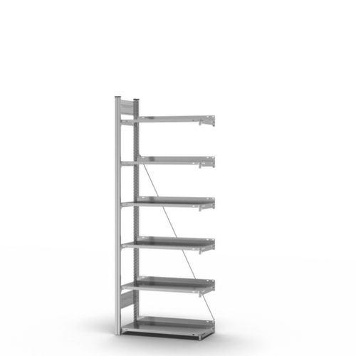 hofe Akten-Steckregal Anbaufeld, 6 Böden, mit korrosionsschützender Zinkbeschichtung