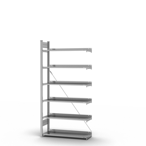 hofe Akten-Steckregal Anbaufeld, 6 Böden, mit korrosionsschützender Zinkbeschichtung
