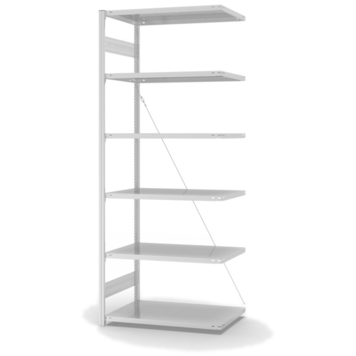 hofe System-Steckregal in Standard Bauart, Höhe x Breite x Tiefe 2500 x 1010 x 635 mm, 6 Böden