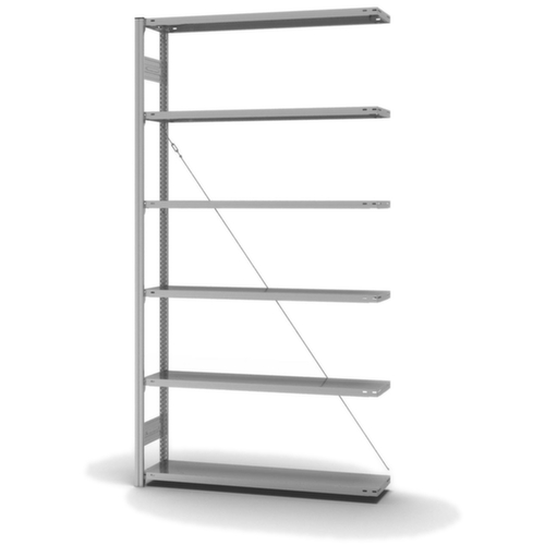 hofe System-Steckregal in Standard Bauart, Höhe x Breite x Tiefe 2500 x 1310 x 335 mm, 6 Böden