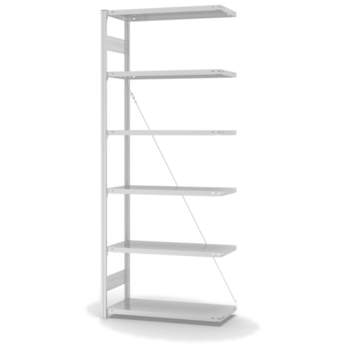 hofe System-Steckregal in mittelschwerer Bauart, Höhe x Breite x Tiefe 2500 x 1010 x 435 mm, 6 Böden