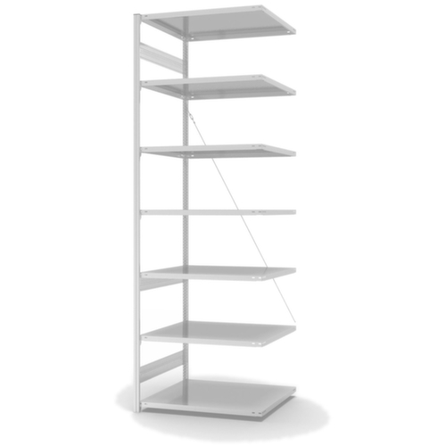 hofe System-Steckregal in mittelschwerer Bauart, Höhe x Breite x Tiefe 3000 x 1010 x 835 mm, 7 Böden