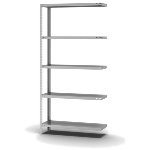 hofe Schraubregal Anbaufeld, 5 Böden, mit korrosionsschützender Zinkbeschichtung