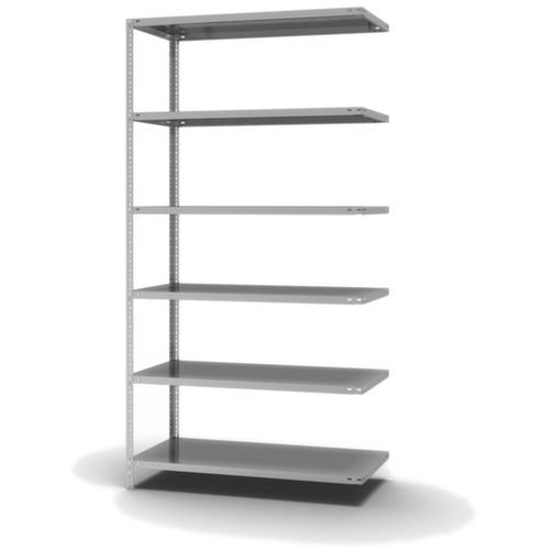 hofe Schraubregal Anbaufeld, 6 Böden, mit korrosionsschützender Zinkbeschichtung