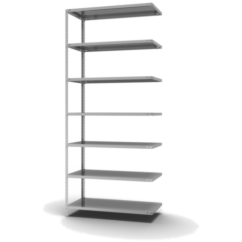 hofe Schraubregal Anbaufeld, 7 Böden, mit korrosionsschützender Zinkbeschichtung