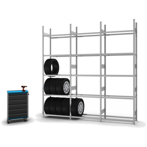hofe Reifenregal, Höhe x Breite x Tiefe 3000 x 1060 x 435 mm, 5 Ebenen