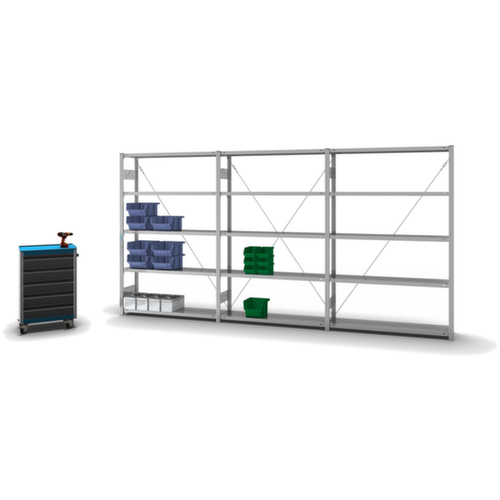 hofe System-Steckregal in Standard Bauart, Höhe x Breite x Tiefe 2000 x 1360 x 335 mm, 5 Böden