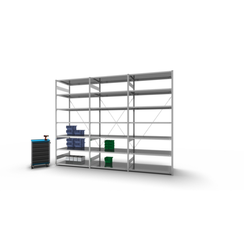 hofe System-Steckregal in Standard Bauart, Höhe x Breite x Tiefe 3000 x 1310 x 835 mm, 7 Böden