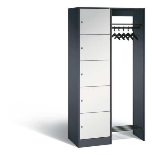 C+P Schließfach-Garderobe Classic mit 5 Fächern, Breite 960 mm