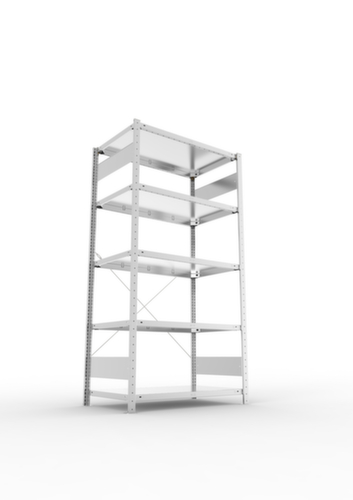 META System-Steckregal CLIP, Höhe x Breite x Tiefe 2000 x 1056 x 636 mm, 5 Böden