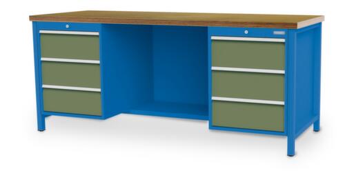 Bedrunka + Hirth Werkbank, 6 Schubladen, 1/2 Ablageboden