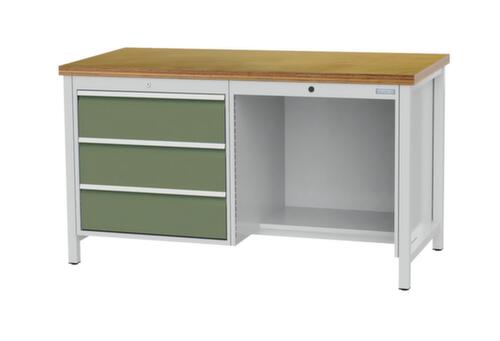 Bedrunka + Hirth Werkbank, 3 Schubladen, 1/2 Ablageboden
