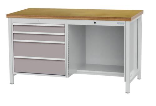 Bedrunka + Hirth Werkbank, 4 Schubladen, 1/2 Ablageboden