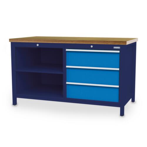 Bedrunka + Hirth Werkbank, 3 Schubladen, 2 Ablageböden