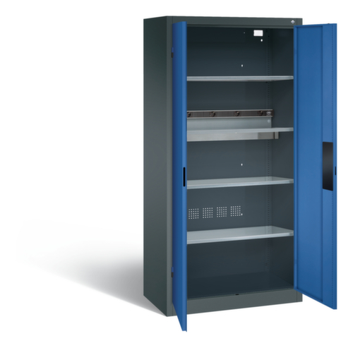 C+P Akkuladeschrank ERGO, RAL7016 Anthrazitgrau/RAL5010 Enzianblau