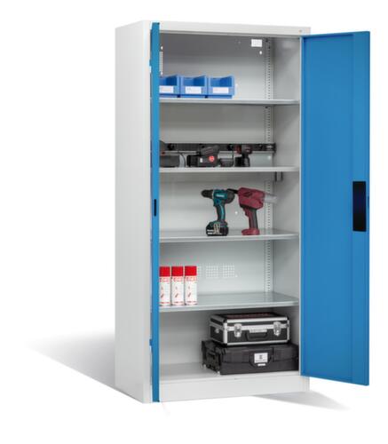 C+P Akkuladeschrank ERGO, RAL7035 Lichtgrau/RAL5012 Lichtblau