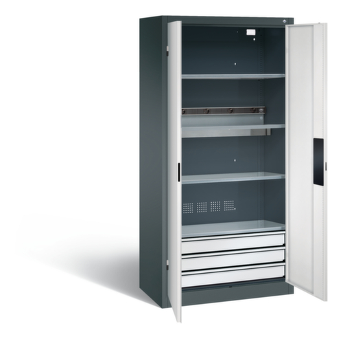 C+P Akkuladeschrank ERGO, RAL7016 Anthrazitgrau/RAL7035 Lichtgrau