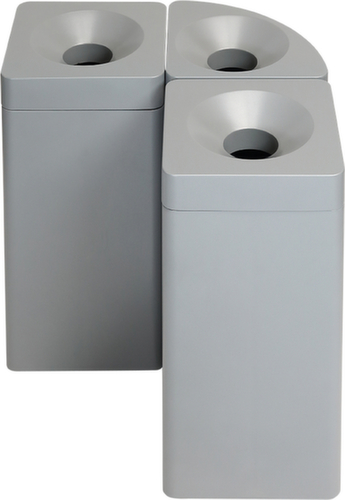 Selbstlöschender Wertstoffbehälter probbax®, 40 l, grau, Kopfteil grau