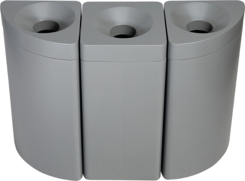 Selbstlöschender Wertstoffbehälter probbax®, 40 l, grau, Kopfteil grau